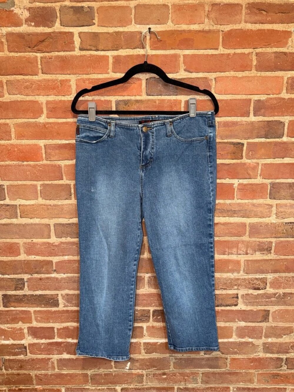 Mudd Jeans Womens Juniors Size 13 Blue Denim Cropped Capri Pants